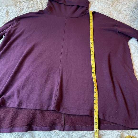 Athleta Ethereal Brushed Funnel Neck Sweater in Spiced Cabernet Size: Medium - Picture 4 of 8